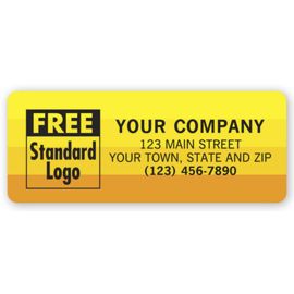 1501-Advertising Labels, Yellow with Orange Sunset Shaded1501