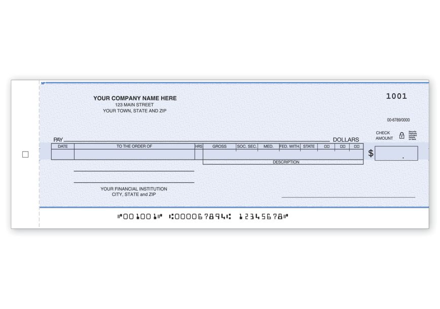 Product image for Payroll/General Disbursement Center Check-Carbon - Item# 150CC