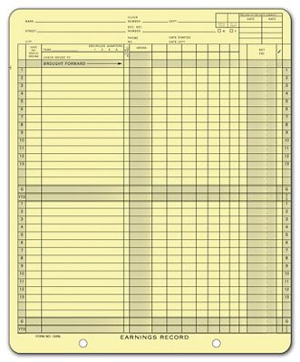 Weekly Earnings Records - Order Weekly Earnings Records|Deluxe