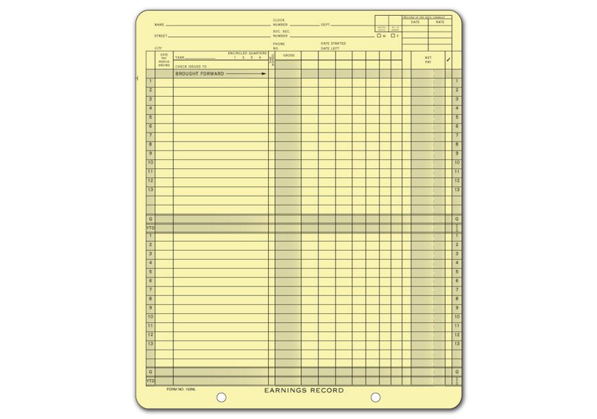 Weekly Earnings Records - Order Weekly Earnings Records\Deluxe