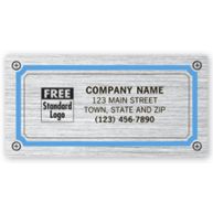 Advertising Labels, Brushed Chrome Poly Film