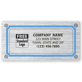 1510-Advertising Labels, Brushed Chrome Poly Film1510