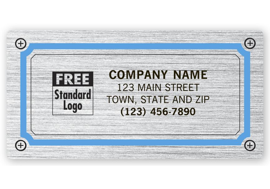 Product image for Advertising Labels, Brushed Chrome Poly Film - Item# 1510