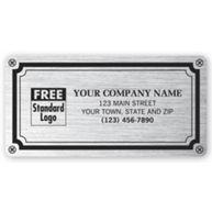 Weatherproof Plate Label, Brushed Silver Poly, 4 X 2"