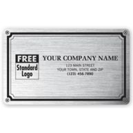 Weatherproof Plate Label, Brushed Silver Poly, 5 X 3"
