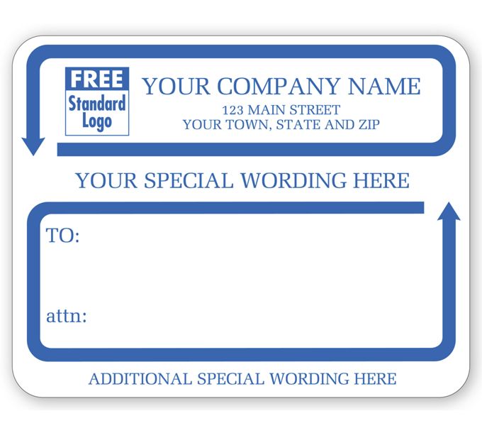 Business Labels - Padded White Jumbo Mailing Labels w/ Special Wording ...