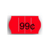 Neon Red METO 1-Line Pricing Label