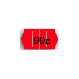 1573-Neon Red METO 1-Line Pricing Label1573