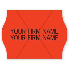 1574-METO 2-Line Pricing Labels, Roll, Neon Red1574