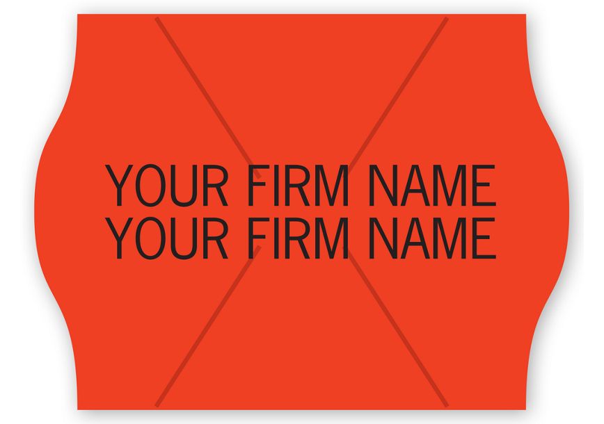 Product image for METO 2-Line Pricing Labels, Roll, Neon Red - Item# 1574