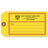 Shipping Tag, Yellow/Red