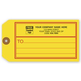 169-Shipping Tag, Yellow/Red169
