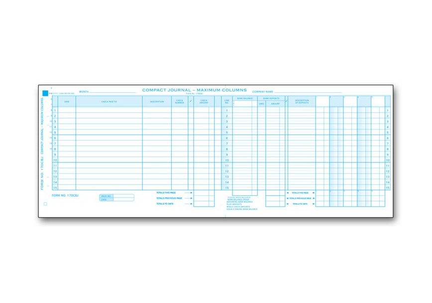 Product image for Compact Max Columns Journal - Item# 170CBJ