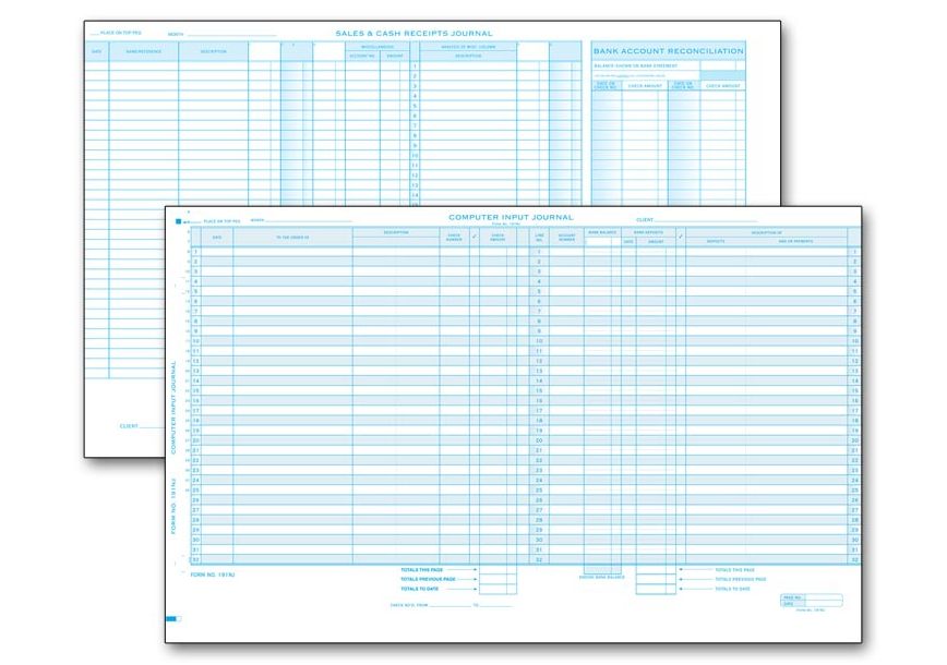 Product image for Computer Input Sales & Cash Receipts Journal - Item# 191NJ