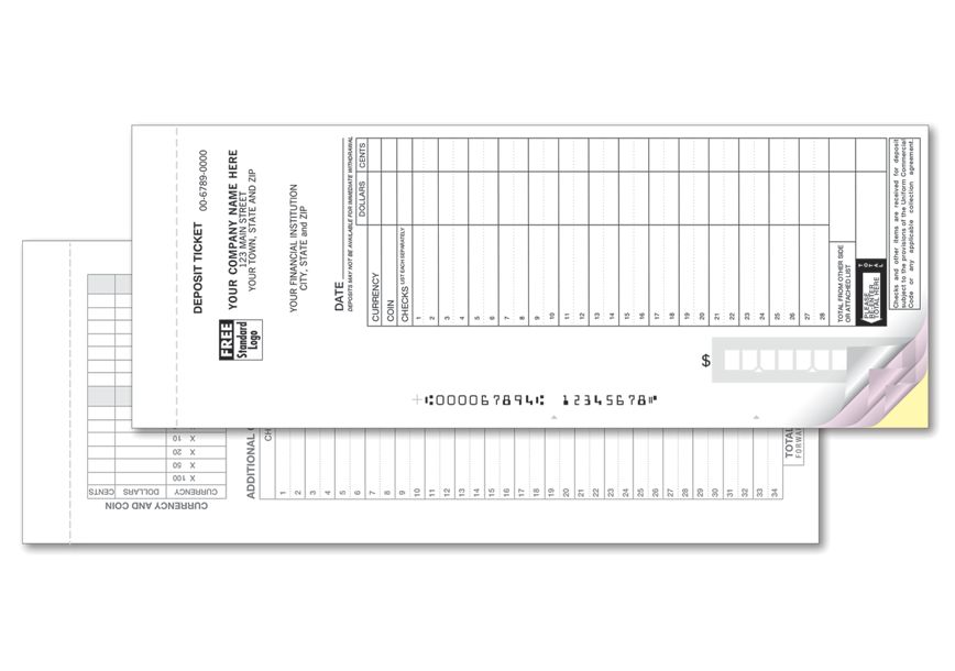 Product image for Loose Deposit Tickets Sets - Maximum Entry Format - Item# 200034