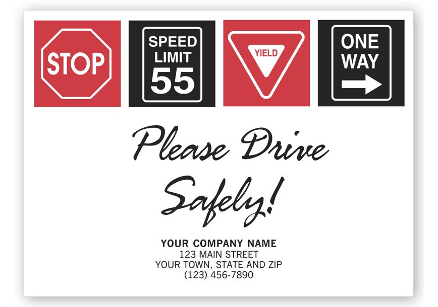 Product image for Drive Safely with Signs Floor Mat - Item# 200116