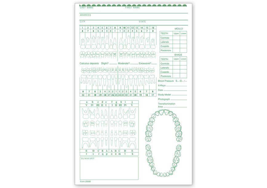 Product image for Dental Re-Examination Record - Item# 20090