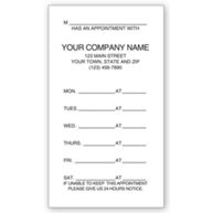One - Sided Appointment Business Cards, Imprinted