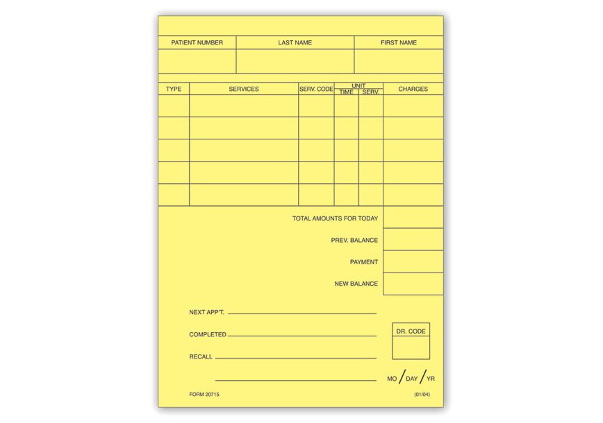 Product image for Service Information Slips - Item# 20715