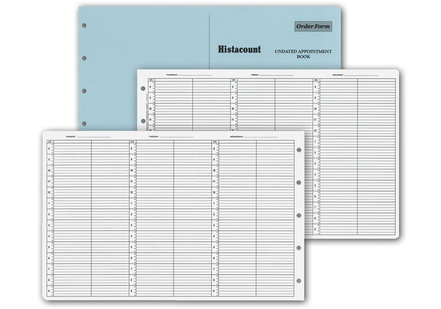 Product image for 2 Person Appointment Book Refill Pages 8am-9:45pm - Item# 20929