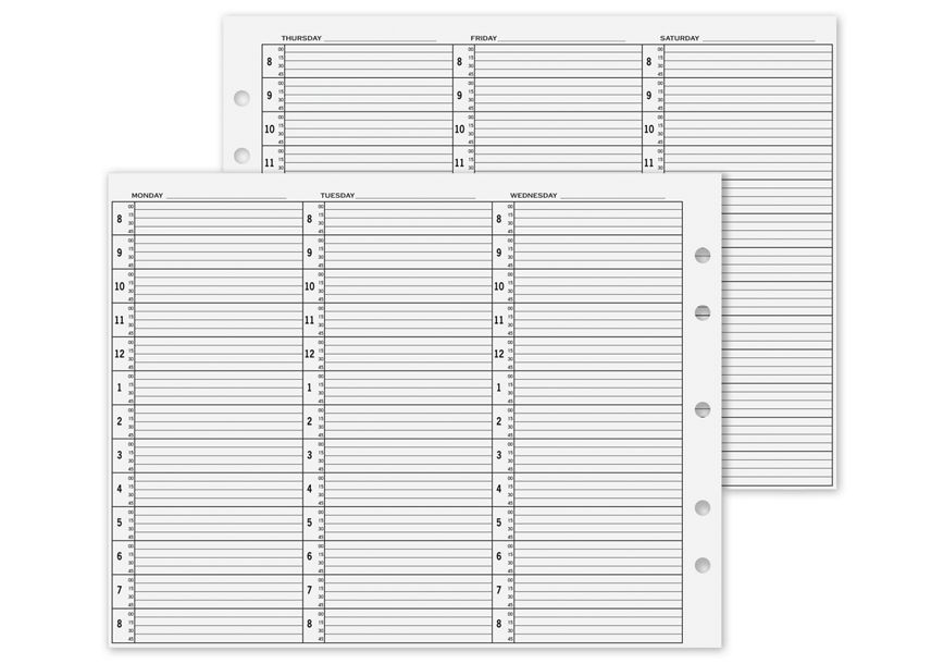 Product image for Appt Bk Refill Pages 15 Min   8am-8:45pm - Item# 20930
