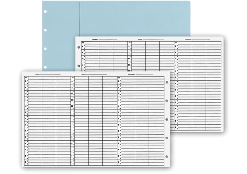 Product image for Appt Bk Refill 3 Person 15 Min 8am-9:45 - Item# 20931
