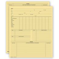 Vet Animal History Exam Record, 2 Sided, Letter Size
