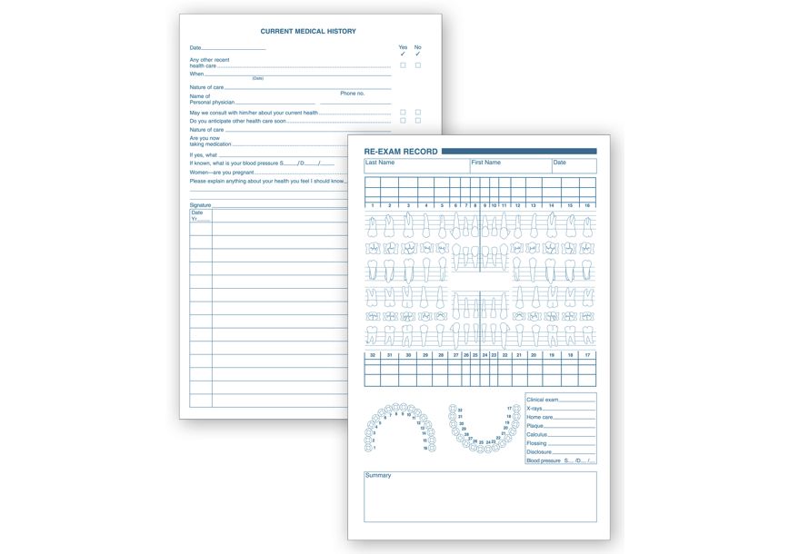 Product image for Dental Re - Examination Records, White Ledger - Item# 21001