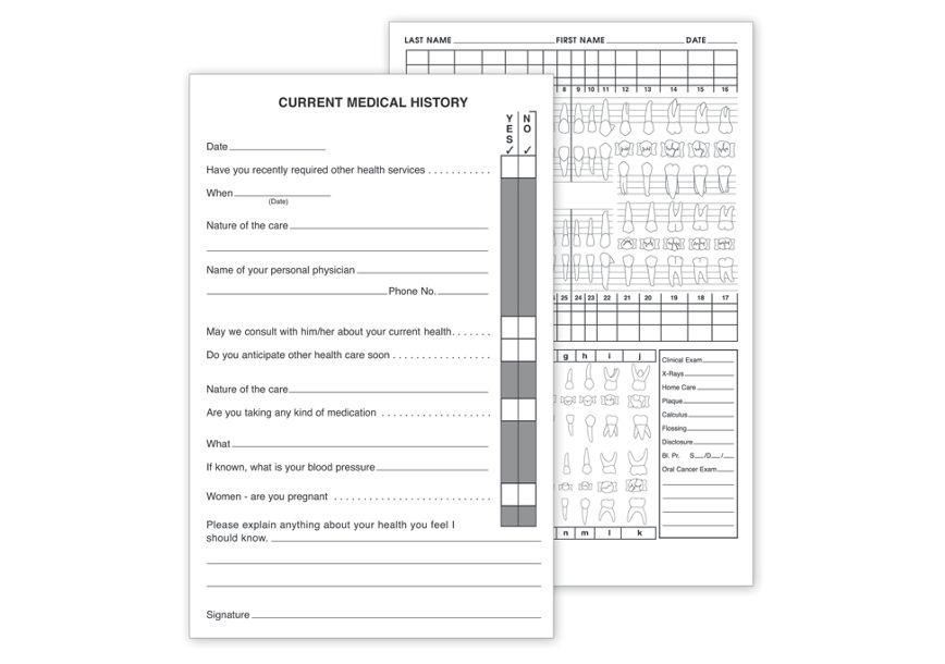 Product image for Dental Recall Exam Record - Item# 21010
