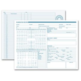 21019-Dental Exam Record, Anatomic Diagrams, Horizontal Format21019