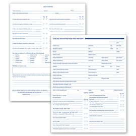 21022-Dental Child Registration and History Forms, 2 Sided21022