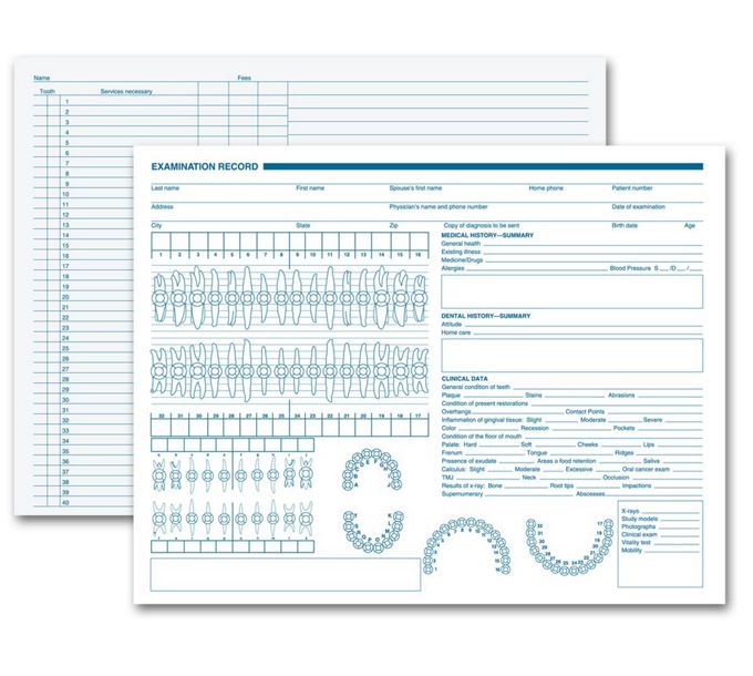 Order Dental Forms: Dental Office Exam Forms Supplies | Deluxe.com