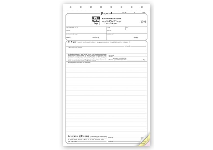 Product image for Classic Large Carbonless Proposals - Item# 218