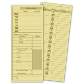 224-3 1/2 X 8 1/2" Daily Job Time Card224