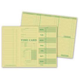 225-Weekly Time Card, Tag Stock225