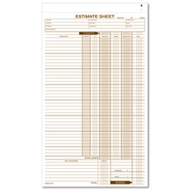 237-Estimate Sheets237