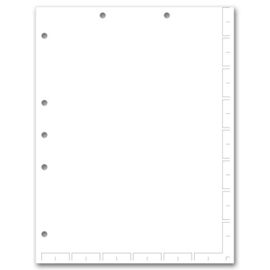 24550-Chart File Divider Sheets, Unruled24550