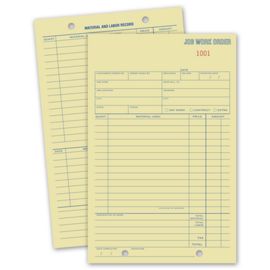 256-Job Work Order Cards, Padded256
