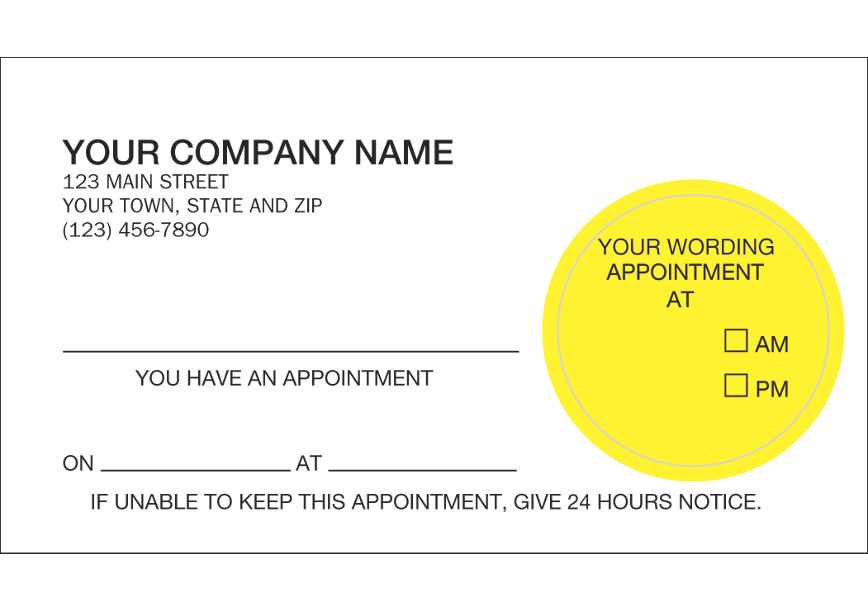 Product image for Peel and Stick Appointment Card, Imprinted - Item# 25832