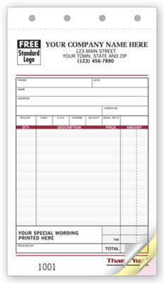 Business Forms - Image Sales Slips with Special Wording - 2590 by Deluxe