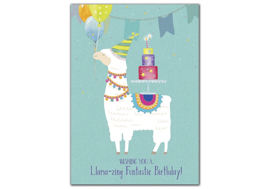 Llama-zing Day Birthday Cards - Deluxe for Free Printable Llama Birthday Card