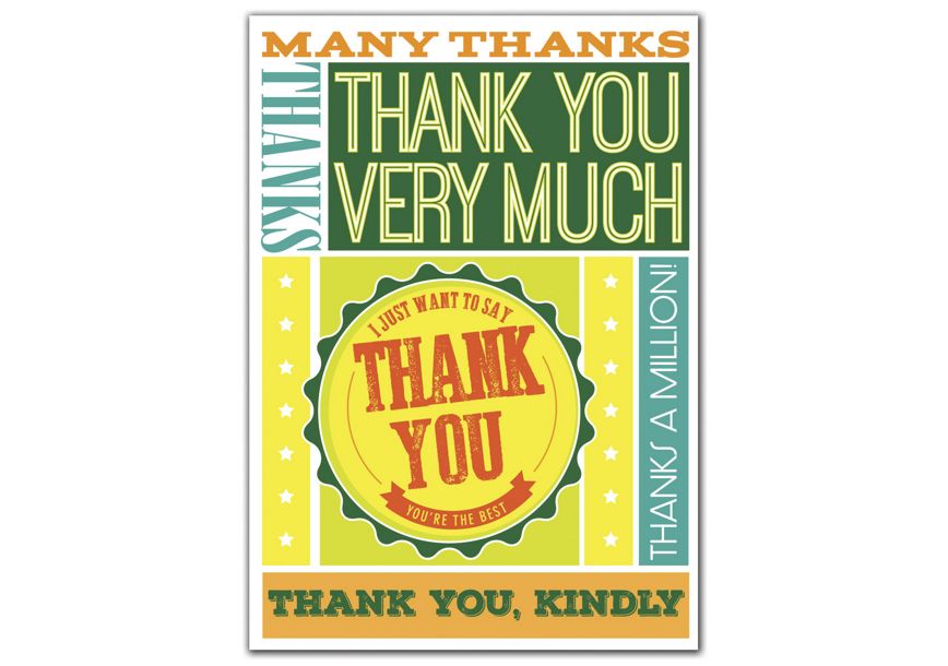 Thank You Card Thanks A Milion! Thank You Card Thanks A Milion!