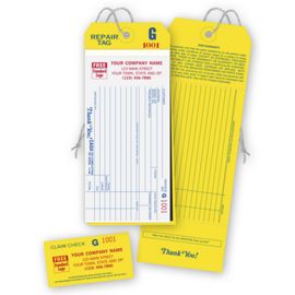 300-4-in-1 Repair Tags w/ Claim Check & Carbons, White300