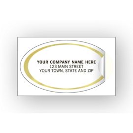 323-Oval Labels - Advertising Labels - Gold Foil Border323