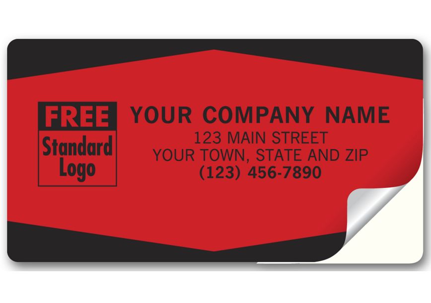 Product image for Service Labels, Padded, Fluorescent Red with Black Edges - Item# 347