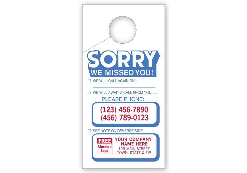 Product image for Doorknob Hanger - Sorry We Missed You - Item# 34