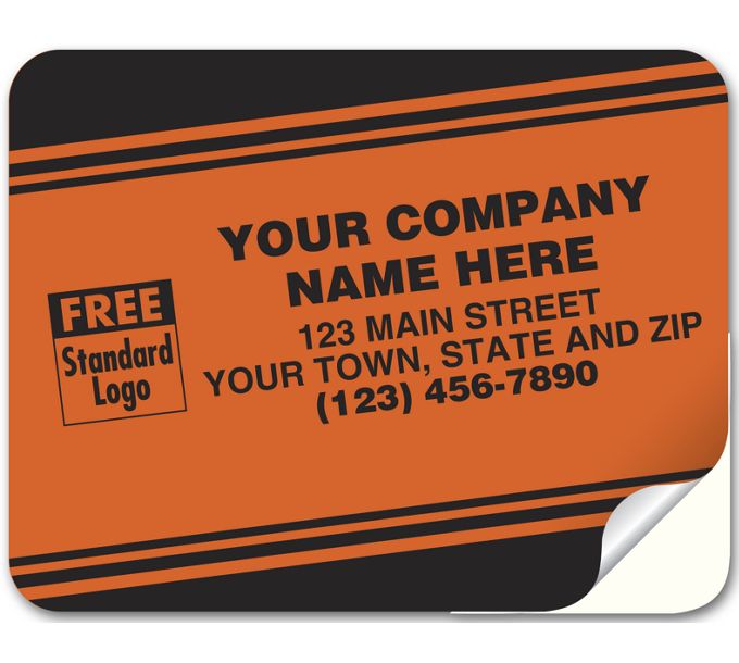 Business Labels - Laminated Paper Red Fluorescent Tuff Shield Labels ...