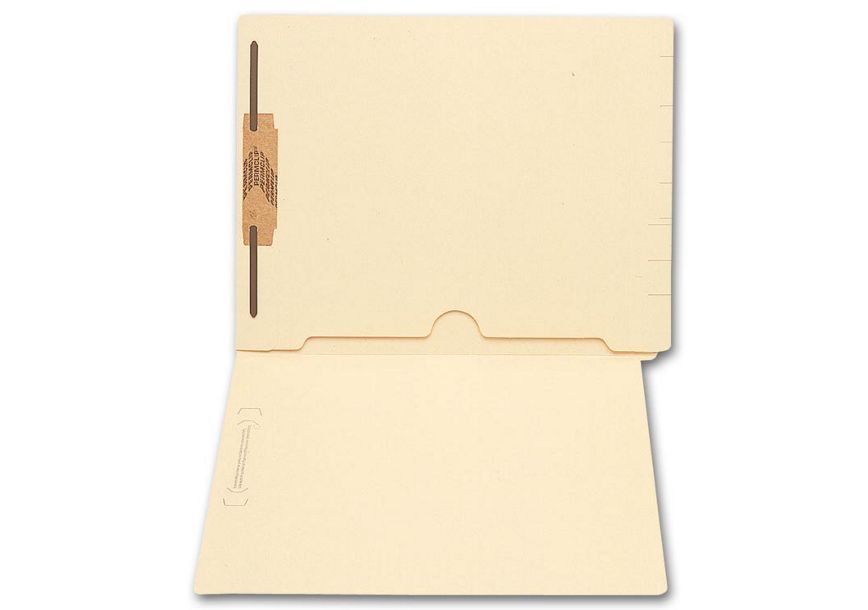 Product image for End Tab Full Pocket Manila Folder, 11 pt, One Fastener - Item# 35551