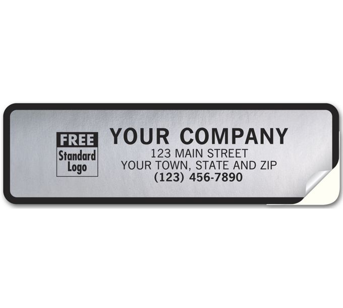 Business Labels - Poly with Black Border Tuff Shield Weatherproof ...