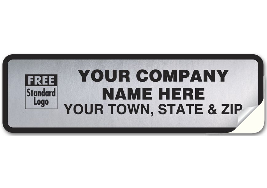 Product image for Tuff Shield  Weatherproof Vehicle Labels, Chrome Poly - Item# 358